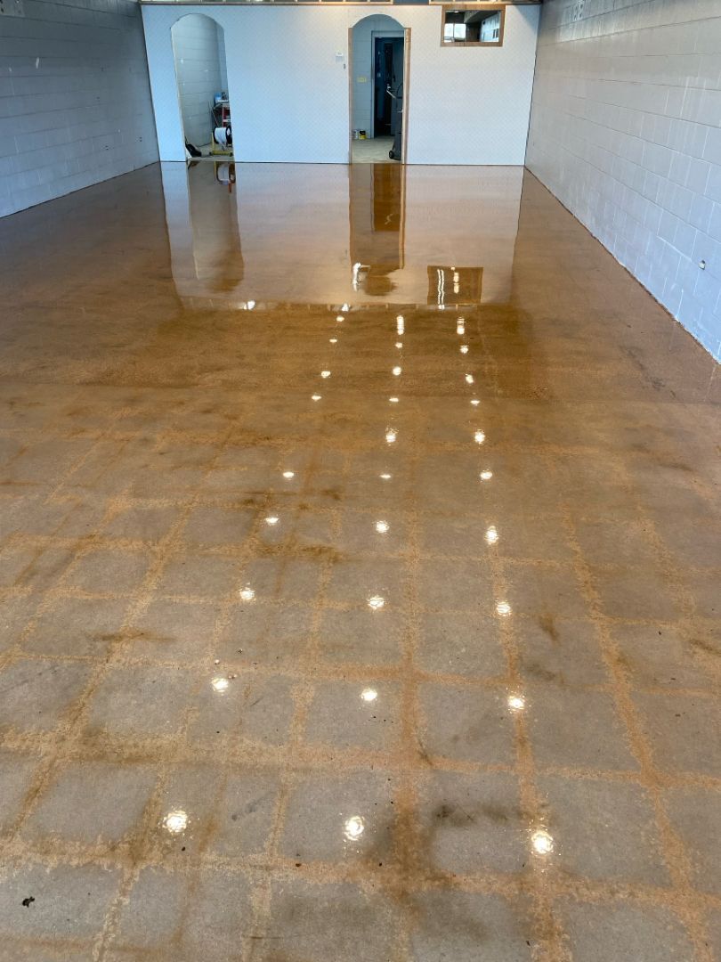 clear epoxy grind and seal floor in Rockwell.