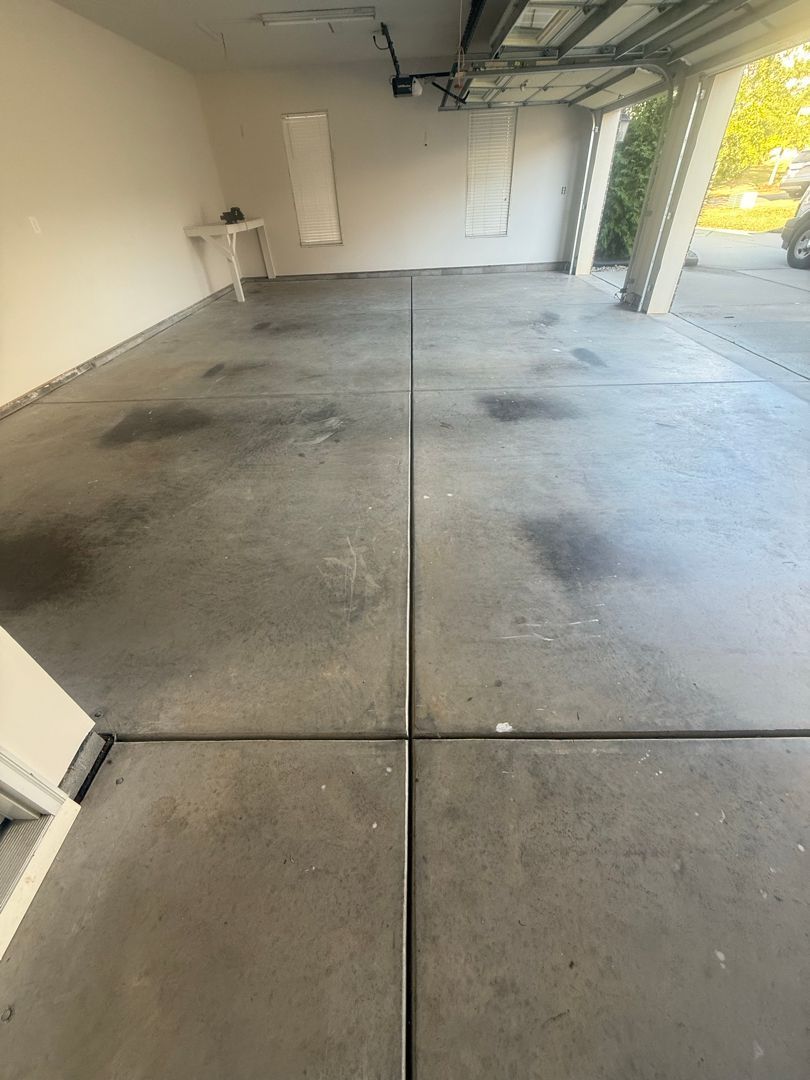 garage floor before