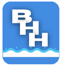 Broadmoor Huntington Harbour A blue icon with the letters bh on it