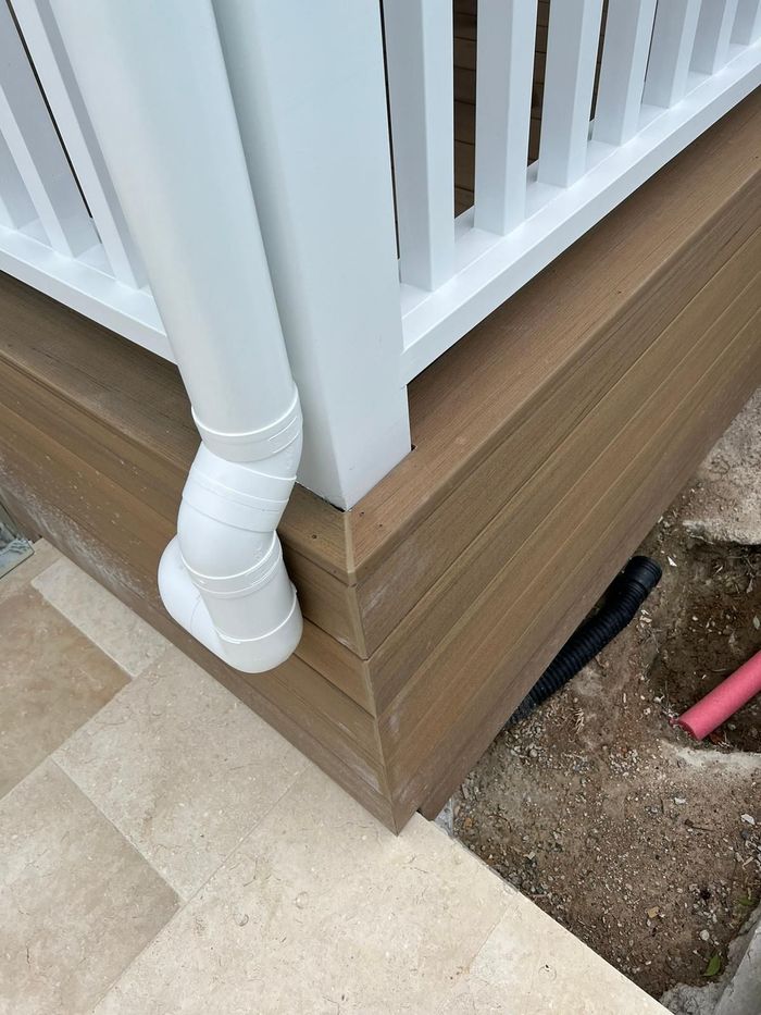Close up of our quality deck building workmanship
