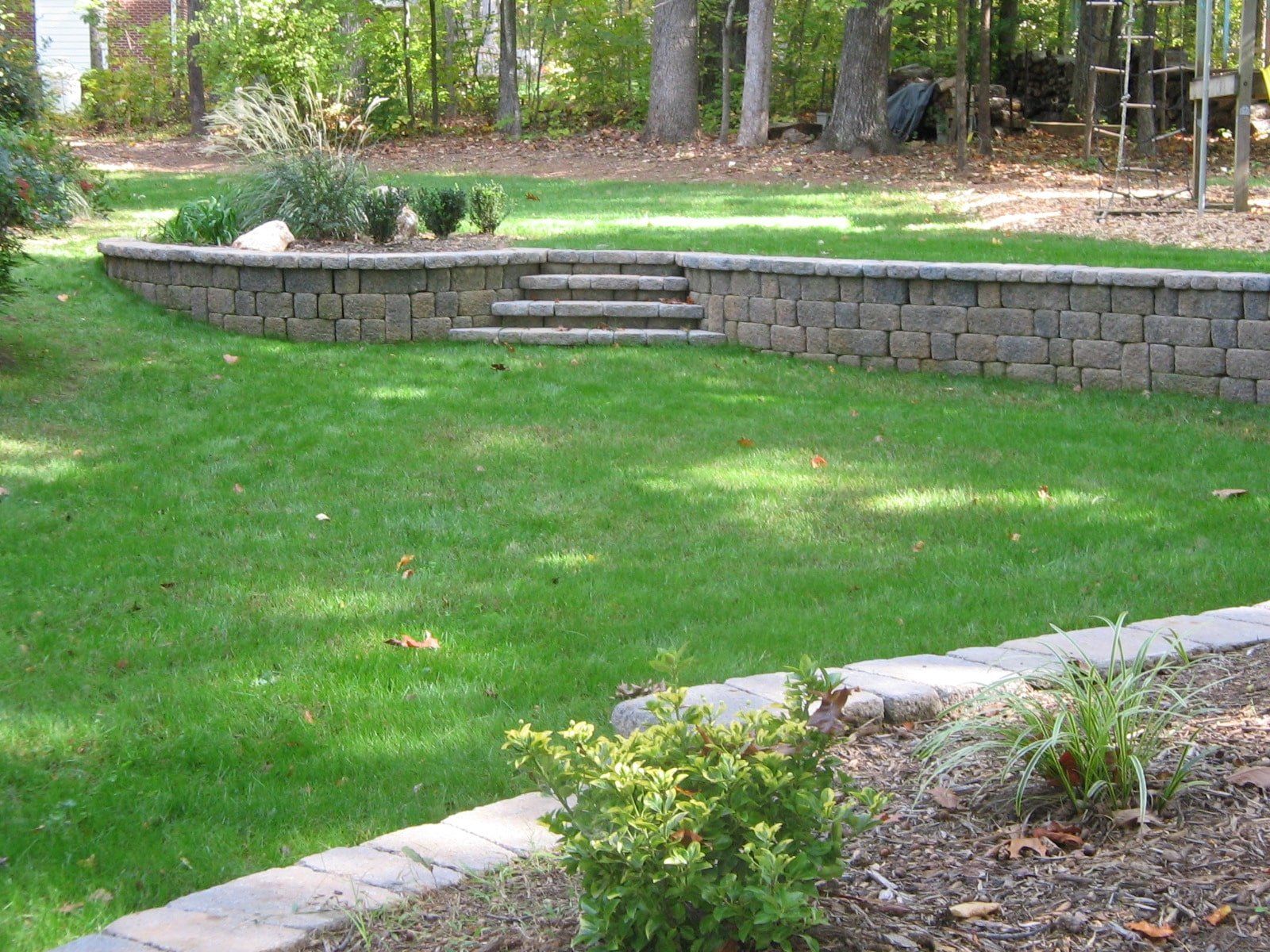 Yard Steps and Retaining Wall