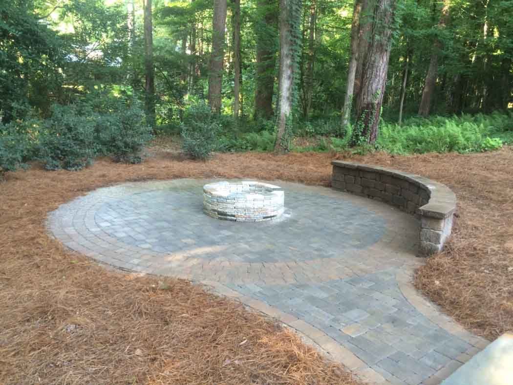Firepit and Stone Patio