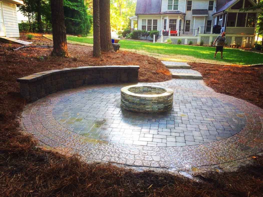 Patio Pavers and Firepit