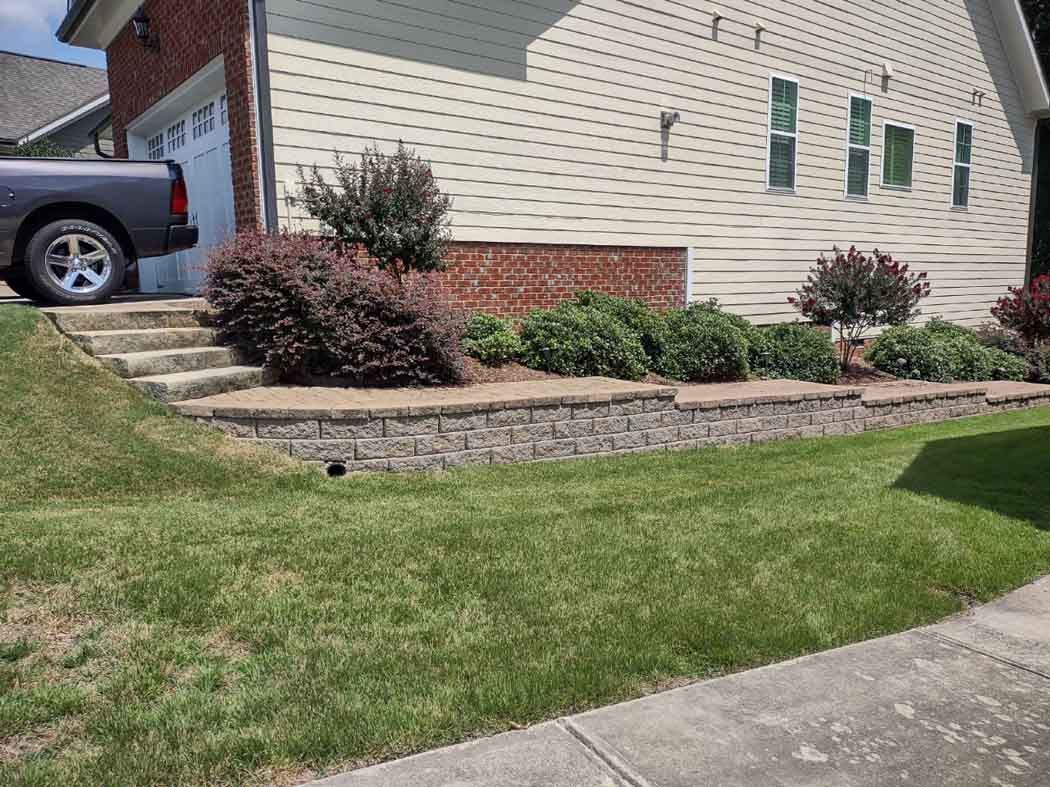 Yard Steps and Retaining Wall