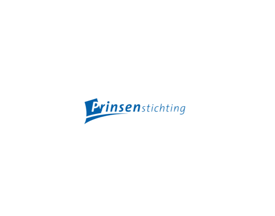 Het logo van de Prinsenstichting in blauwe tekst op een witte achtergrond.