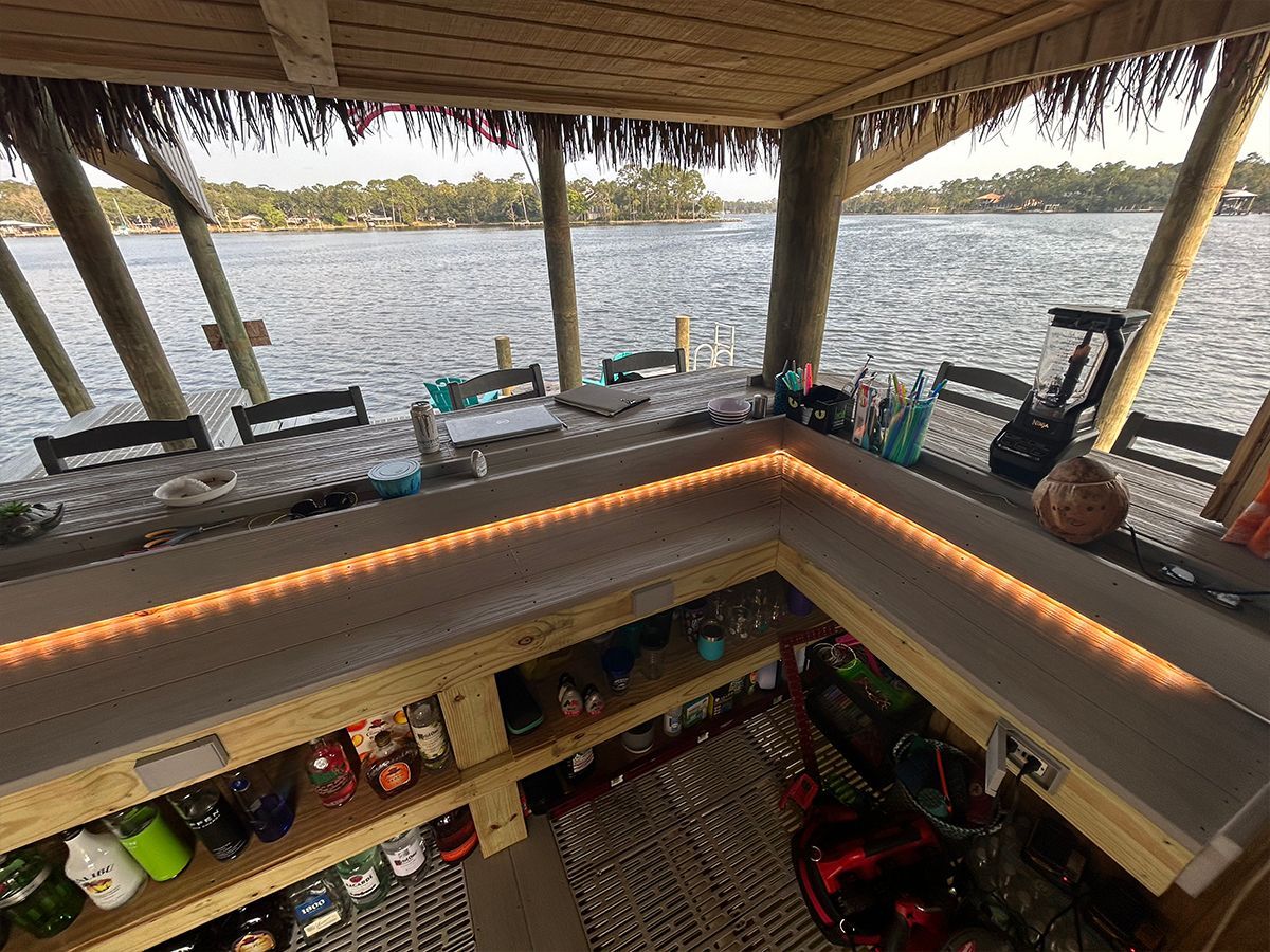 Outdoor bar lighting