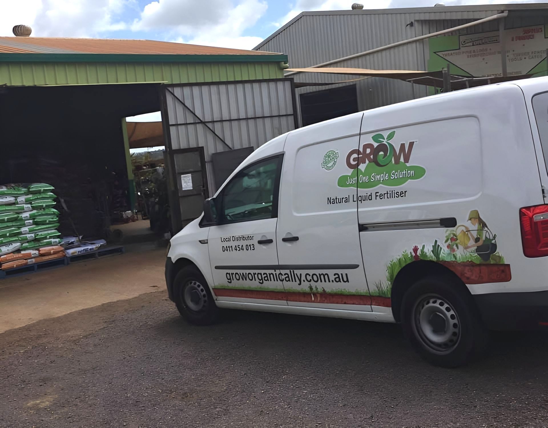 The Business's Van in front of the Store — Barnyard Stockfeed, Pet, Garden and Florist in Childers, QLD