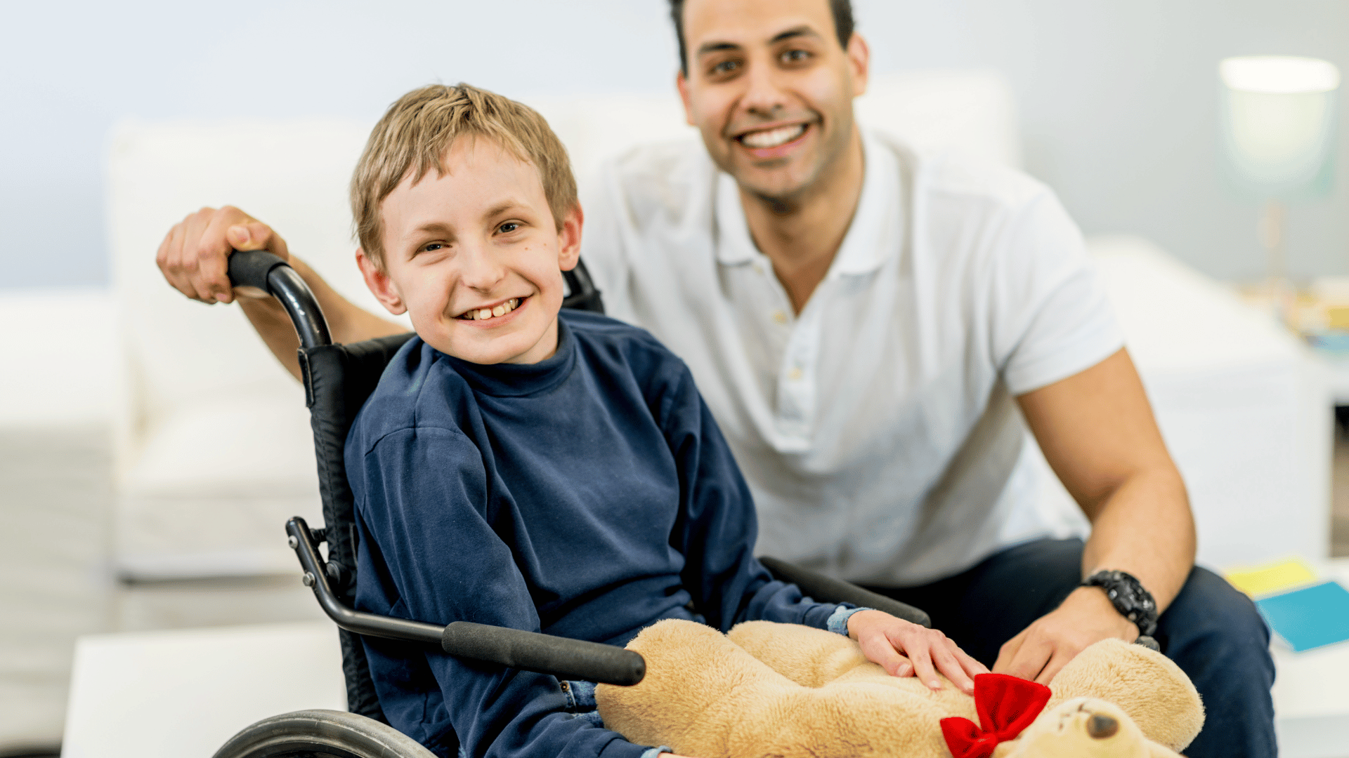 Specialized developmental disability care professional providing individualized support planning for an adult in a welcoming care setting