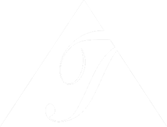 White triangle enclosing stylized letter 