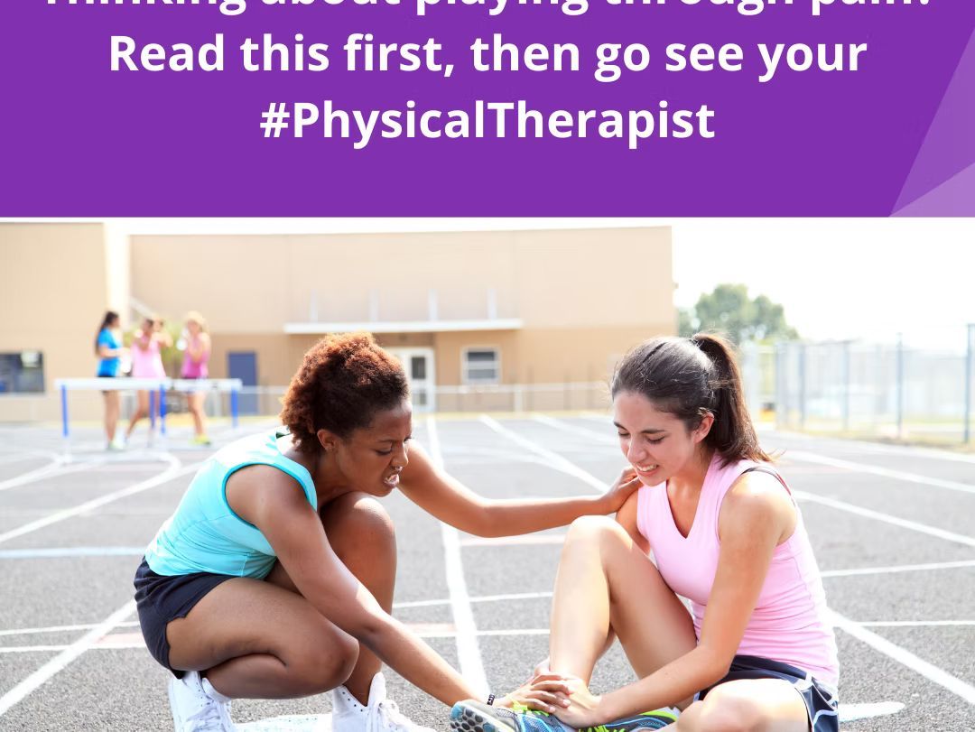 A woman helps her injured friend during a run.