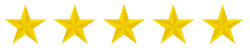 A row of yellow stars on a white background.