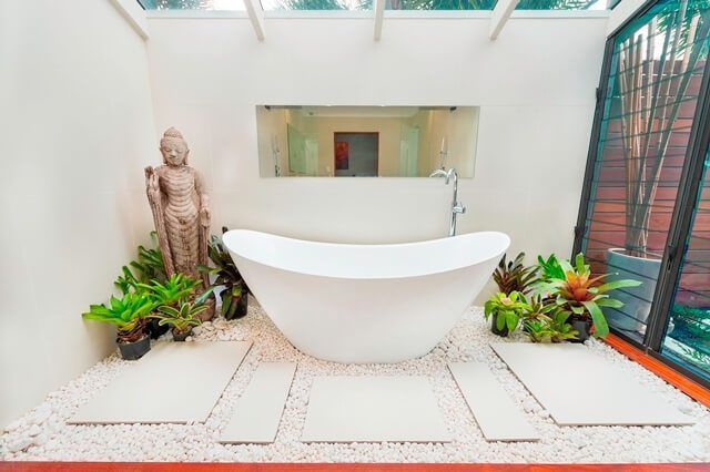 White Tub Design in House — Omni Builders In Bungalow, QLD