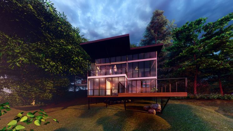 An Artist 's Impression of a House in the Middle of a Forest — Omni Builders In Bungalow, QLD