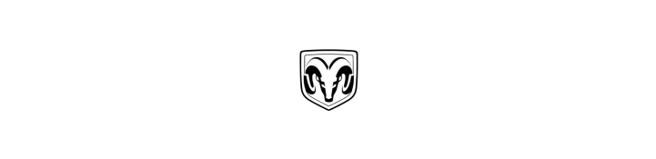 A black and white image of a dodge ram logo on a white background.