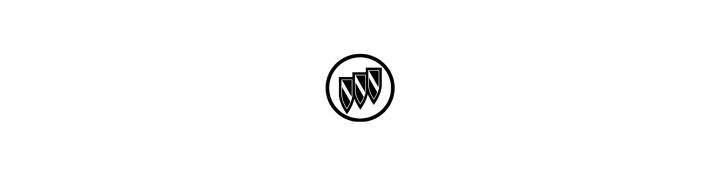 A black and white image of a buick logo on a white background.