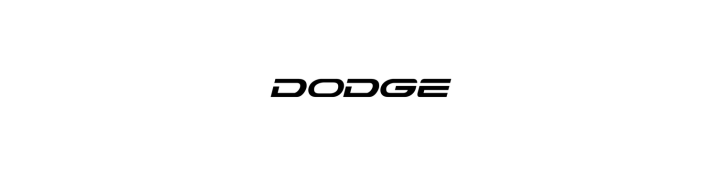 A dodge logo on a white background