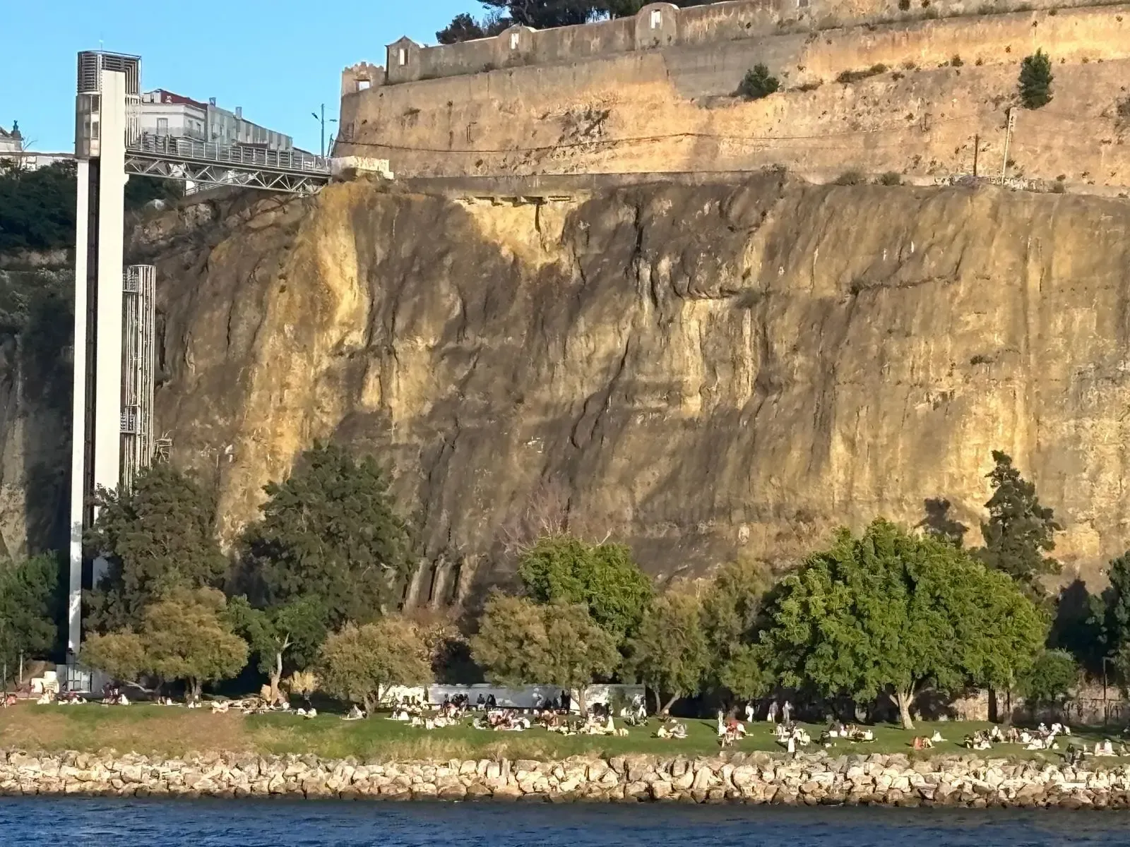 Sunset at Cais do Ginjal Almada, South Side of Lisbon