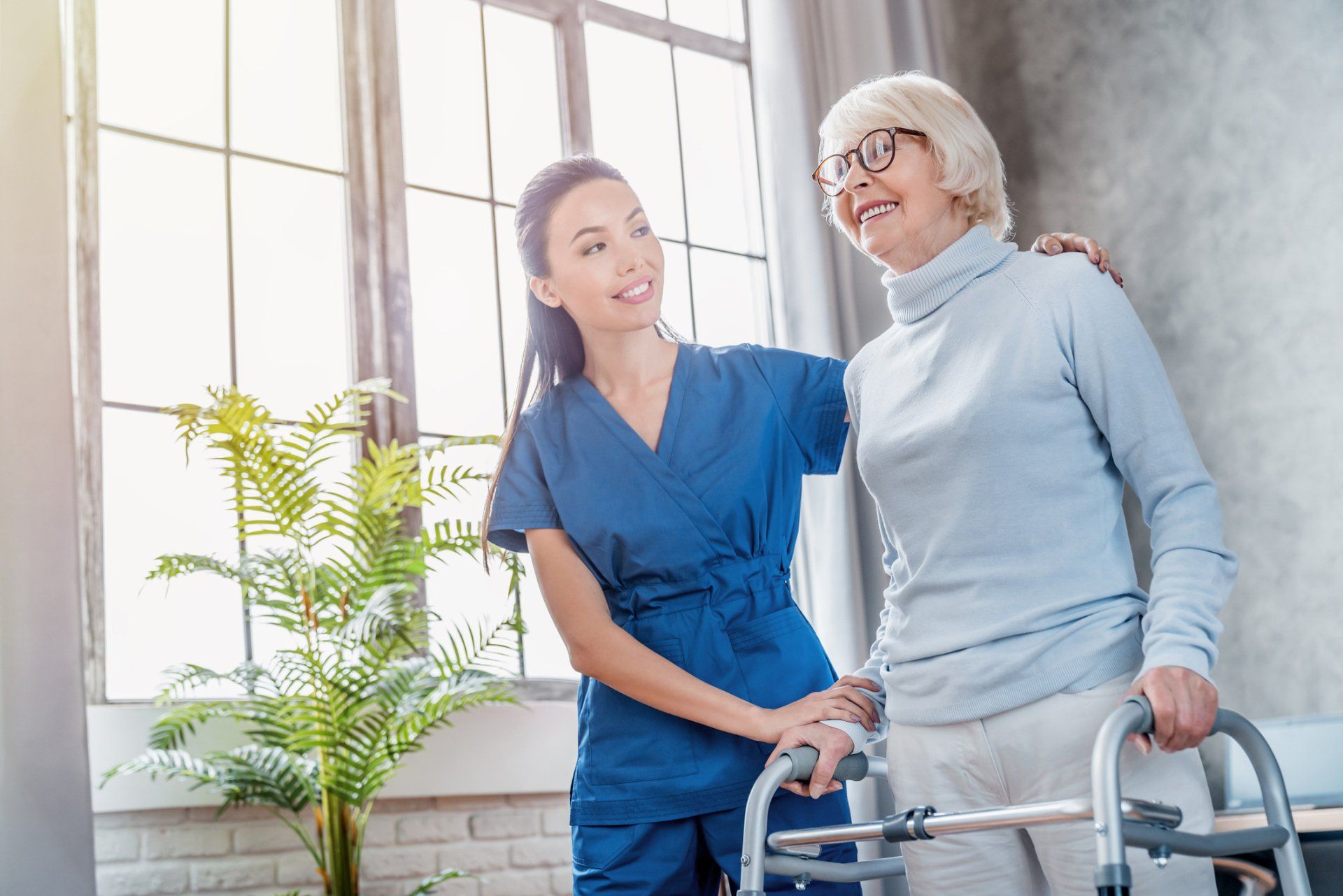Nurse Helping Senior — Lakeland, FL — Better Living for Seniors of Polk County
