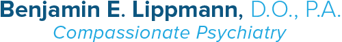 Benjamin E. Lippmann, D.O., P.A. logo with blue text and a green swoosh above “Comprehensive Spine Care”