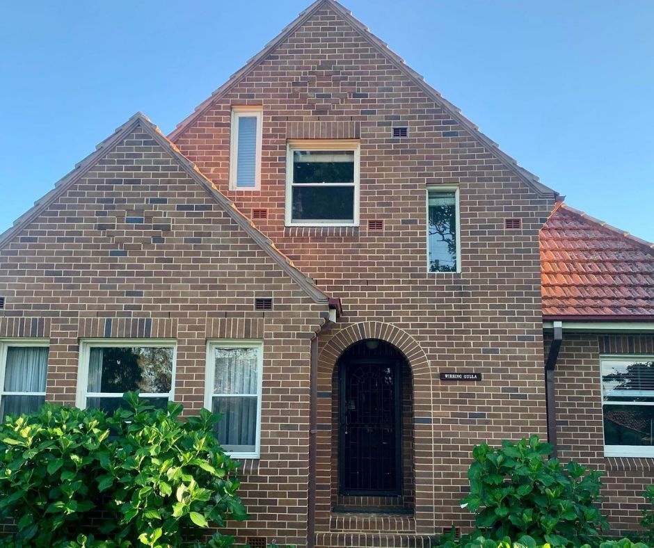 Masonry arch of a brick house