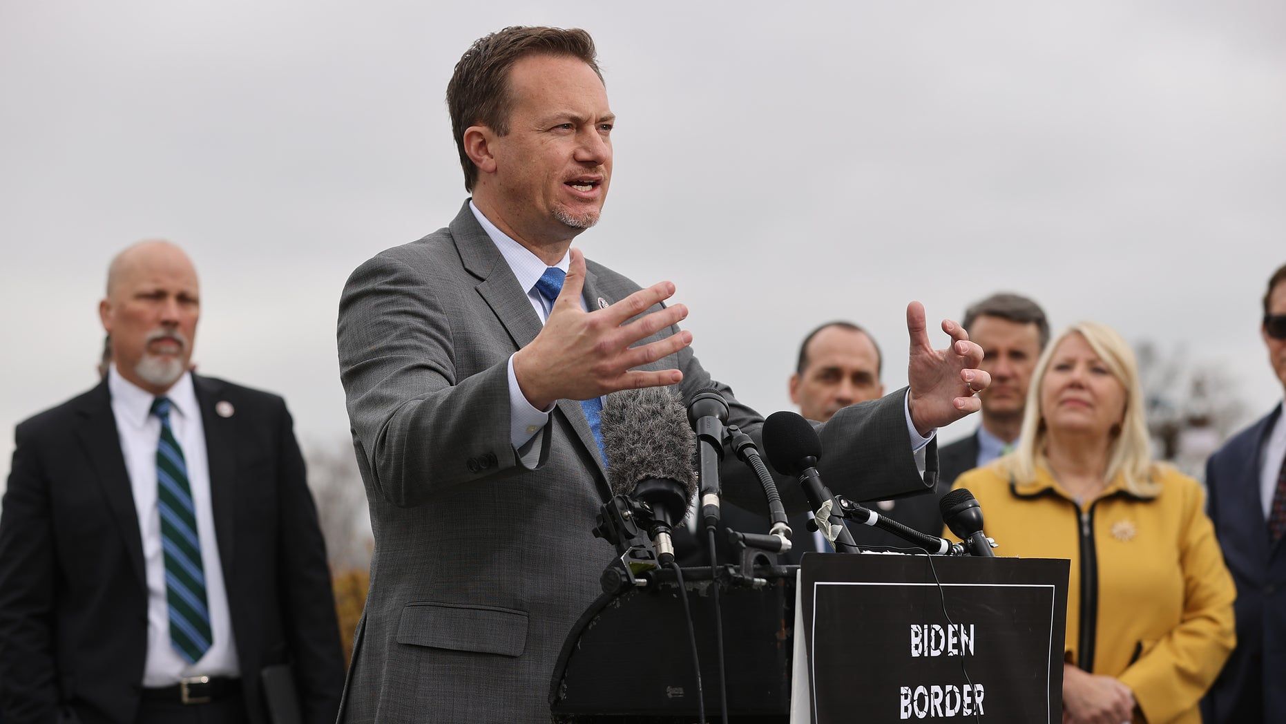 Rep. Michael Cloud speaks during a news conference with members of the House Freedom Caucus on March 17, 2021, in Washington, D.C. (Chip Somodevilla/Getty Images) Rep. Michael Cloud speaks during a news conference with members of the House Freedom Caucus on March 17, 2021, in Washington, D.C. (Chip Somodevilla/Getty Images)