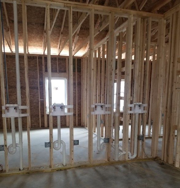 A room in a house that is being built