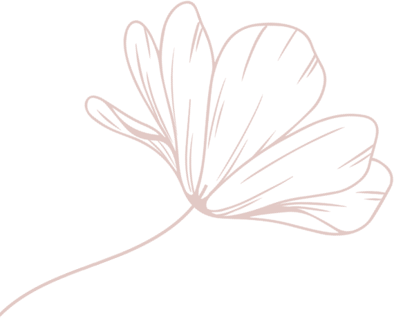 A drawing of a pink flower on a white background.
