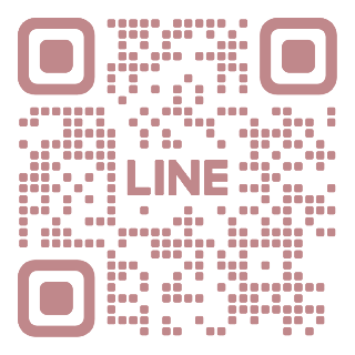 A pink qr code with the word line on it.