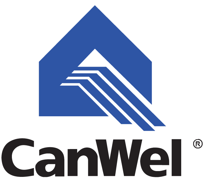 A blue canwel logo on a white background