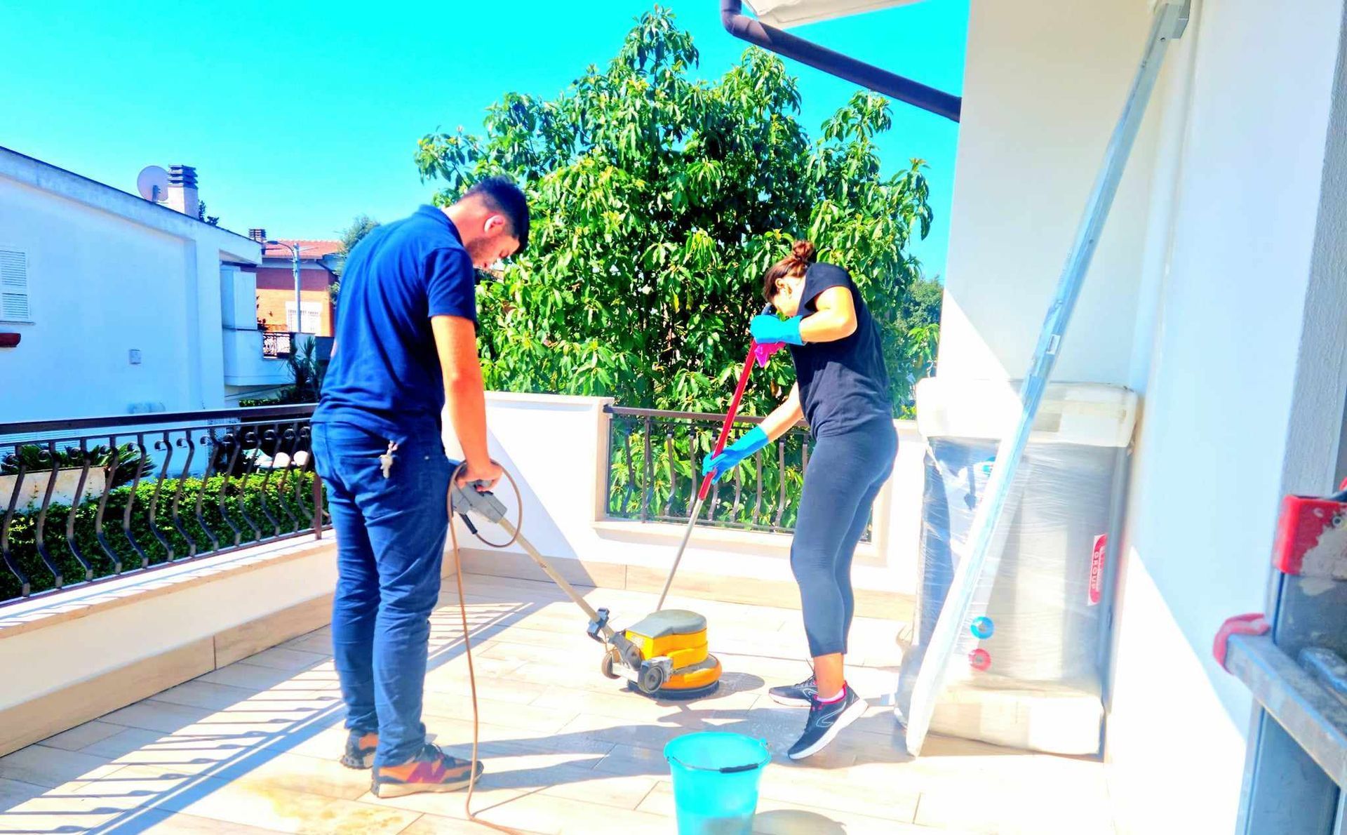 pulizia terrazzo a Roma