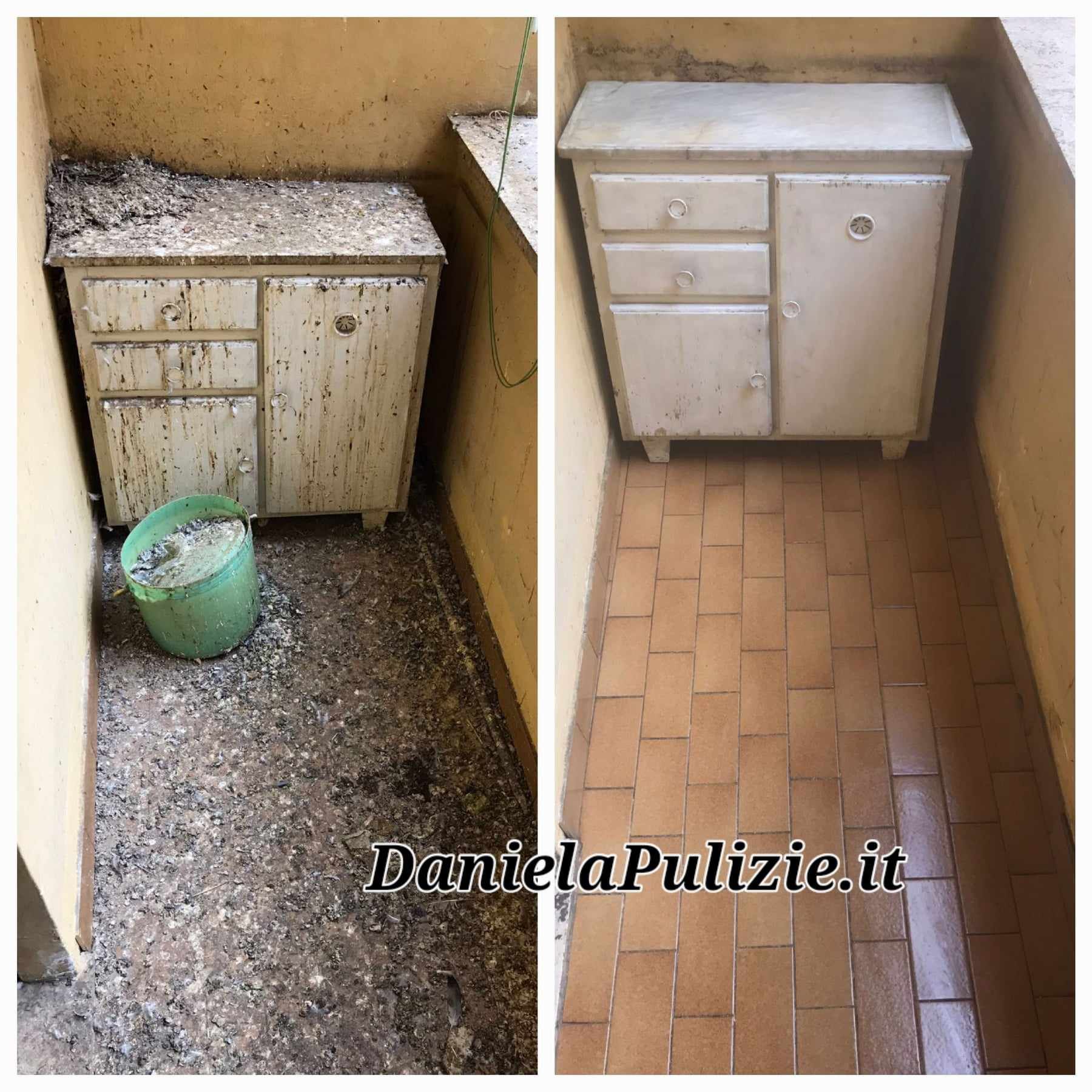 pulizia terrazzi guano piccioni