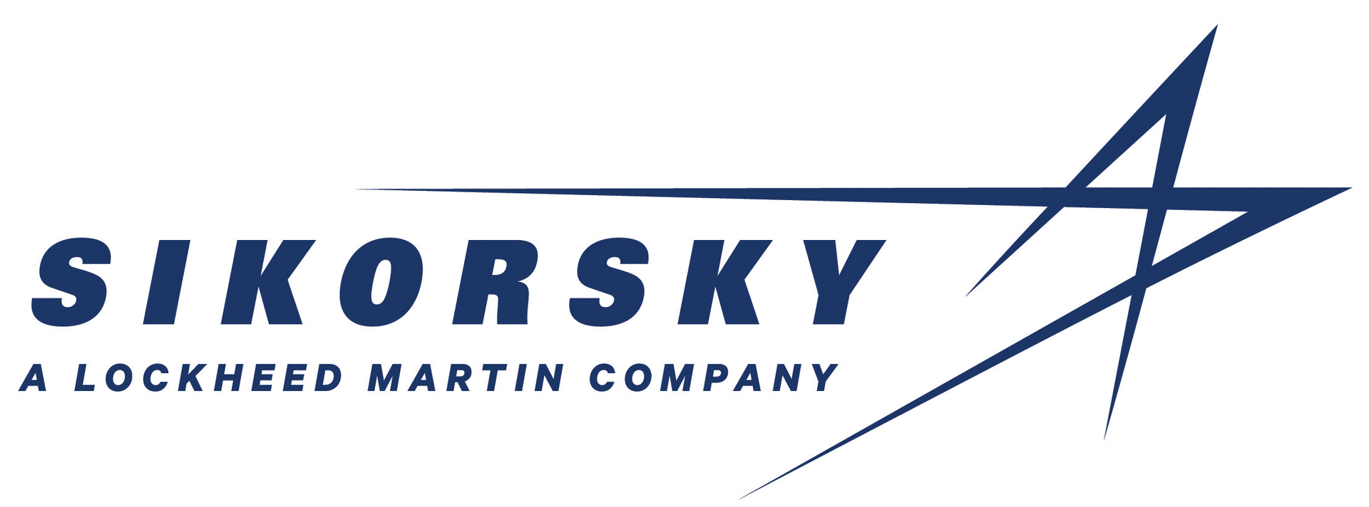 Sikorsky logo in dark blue with a stylized star emblem and “A Lockheed Martin Company” tagline
