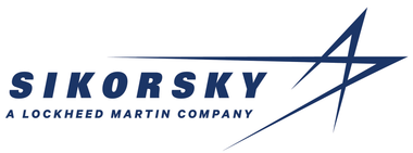 Sikorsky logo in dark blue with a stylized star emblem and “A Lockheed Martin Company” tagline