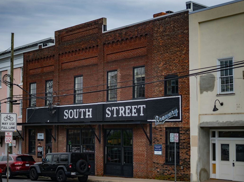 Brick building with
