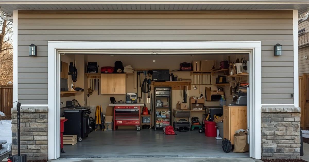 garage door in cold