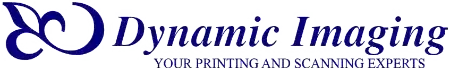 Logo of "Dynamic Imaging", with text "YOUR PRINTING AND SCANNING EXPERTS".