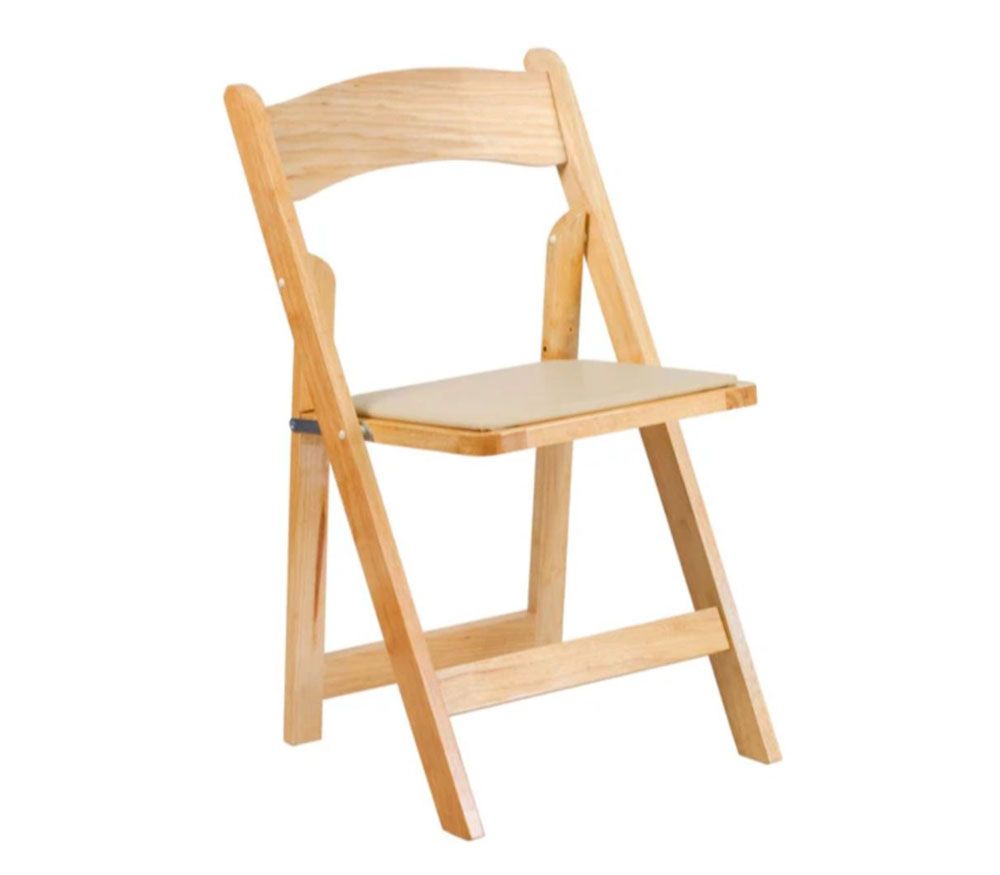 Natural Padded Wood Chair