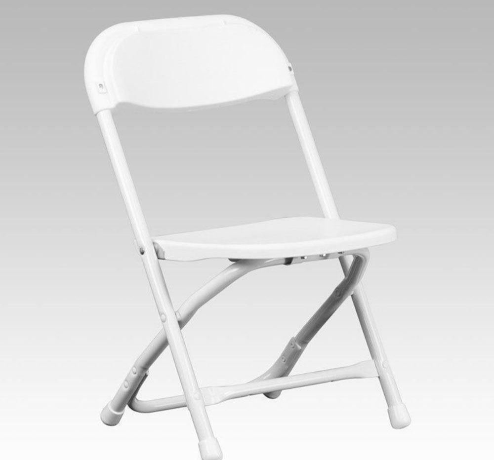 Kids white folding chair