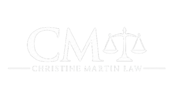 Faint gray CMT law firm logo with scales of justice and the name Christopher Martin Taylor