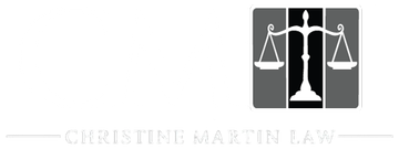 Faint gray CMT law firm logo with scales of justice and the name Christopher Martin Taylor