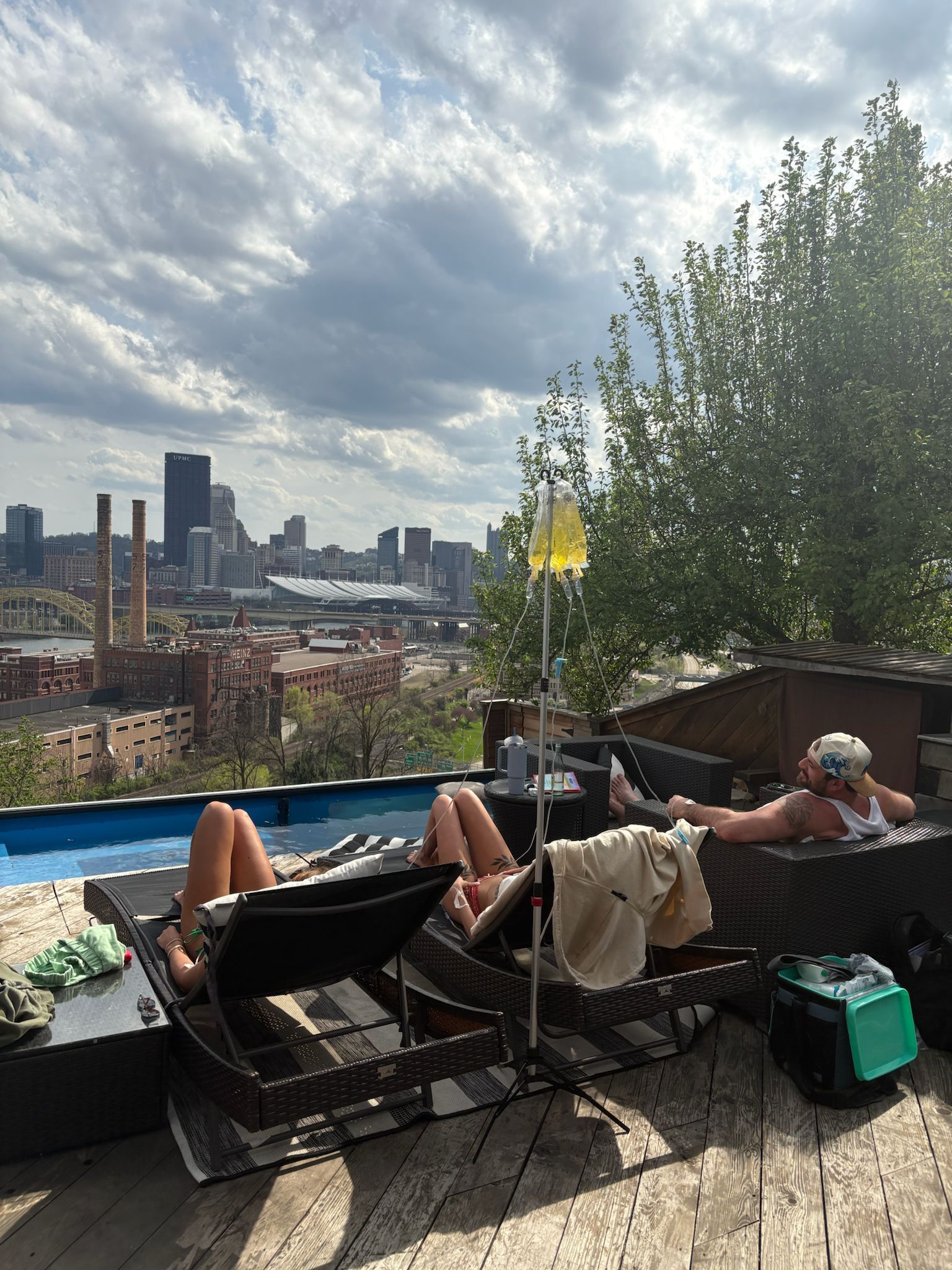 Pittsburgh rooftop view