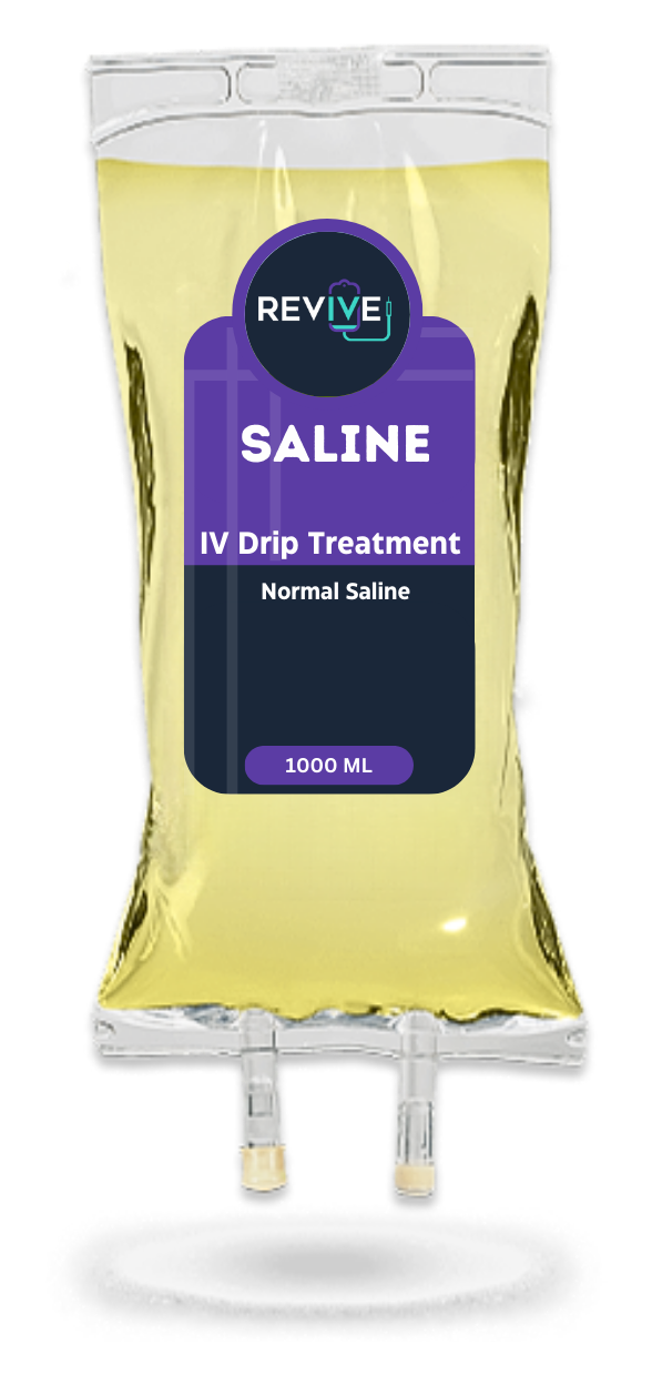 A bag of saline iv drip treatment normal saline