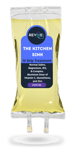 A bag of the kitchen sink for drip treatment