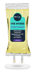 A bag of the myers iv drip treatment