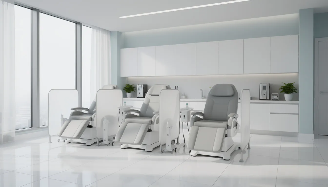 Modern IV therapy clinic interior