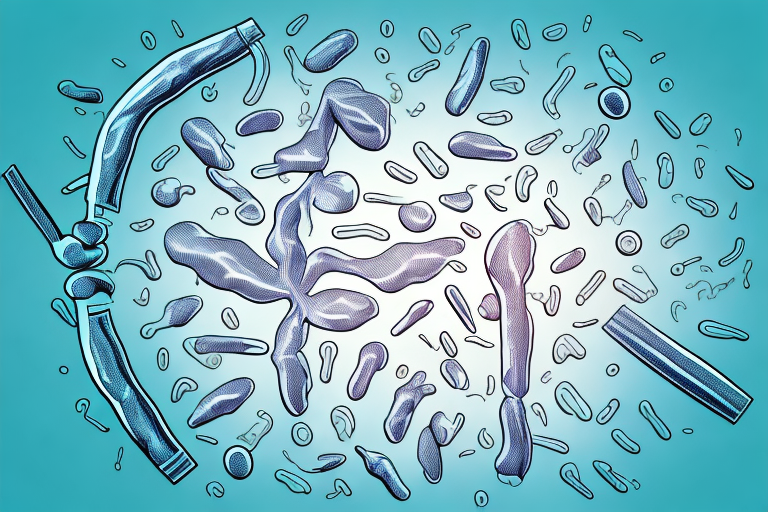 A cartoon drawing of a person 's skeleton with a blue background