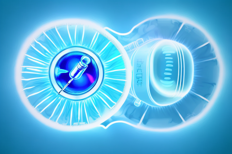 A computer generated image of a wheel with a syringe in it