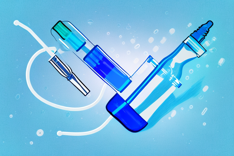An illustration of a toothbrush and toothpaste on a blue background