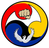 A fist is in a circle with a bird in the middle.
