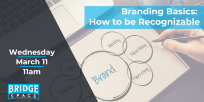 A person is writing on a piece of paper that says ' branding basics : how to be recognizable '